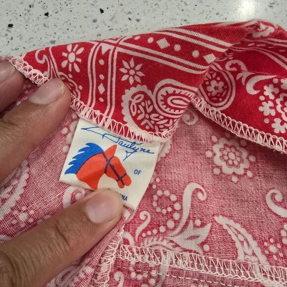 Paulyne of Arizona 3 pc Set Red Bandana Print size medium - Picture 9 of 9